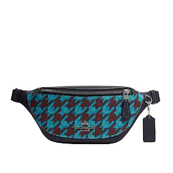 Coach Warren Mini Belt Bag With Houndstooth Print - NWT! - Picture 2 of 6